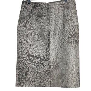 Wes Gordon Pencil Skirt Below Knee Midi Pockets Denim Canvas Stretch Size 12